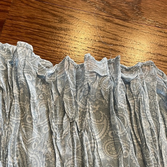 ZARA women’s crinkle accordion pleat semi sheer wide pull on pants with shorts M - Picture 10 of 10